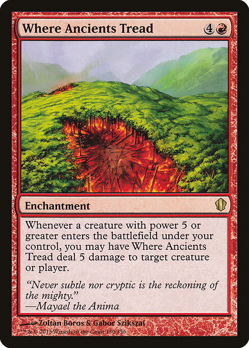 Where Ancients Tread - Commander 2013 Magic card