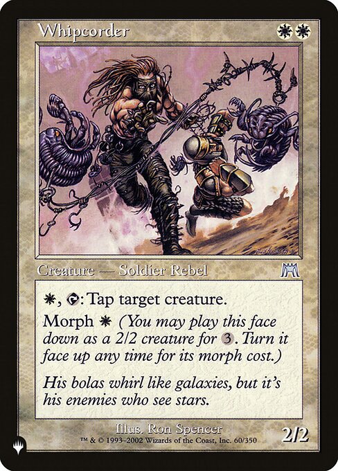 Lanceur de bolas (Whipcorder) - Onslaught (#60) - Illustrated by Ron Spencer - Magic: The Gathering Card