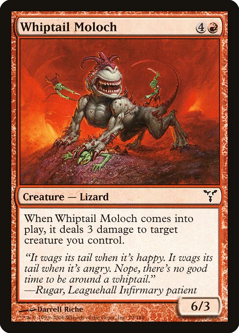 Whiptail Moloch - Dissension Magic card