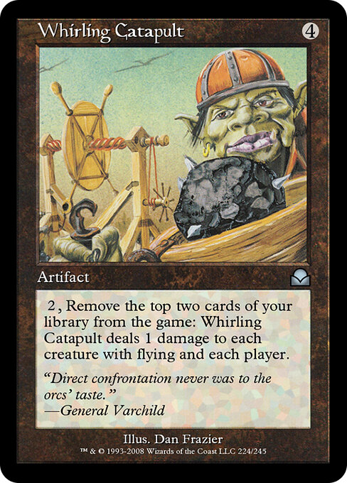 Catapulte tournoyante (Whirling Catapult) - Alliances (#136) - Illustrated by Dan Frazier - Magic: The Gathering Card