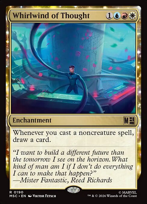 Whirlwind of Thought - Marvel Super Heroes Commander (#190) - Illustrated by Viktor Fetsch - Magic: The Gathering Card