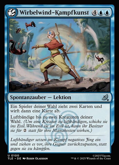 旋風術 (Whirlwind Technique) - Avatar: The Last Airbender Eternal (#100) - Illustrated by Robin Olausson - Magic: The Gathering Card