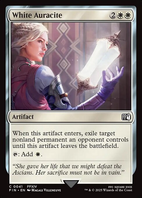 White Auracite - Final Fantasy (#41) - Illustrated by Magali Villeneuve - Magic: The Gathering Card