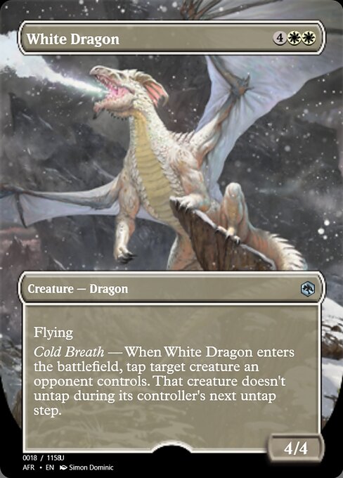 ホワイト・ドラゴン (White Dragon) - Adventures in the Forgotten Realms (#41) - Illustrated by Billy Christian - Magic: The Gathering Card
