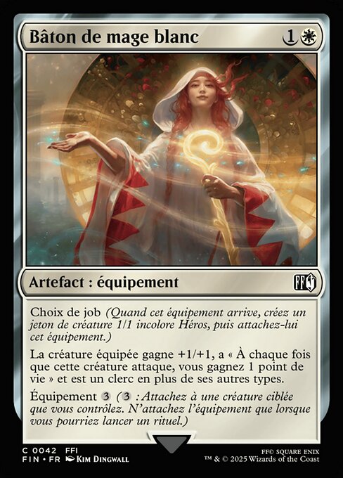 Vara de maga blanca (White Mage's Staff) - Final Fantasy (#42) - Illustrated by Kim Dingwall - Magic: The Gathering Card