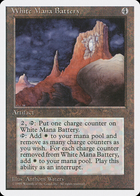 White Mana Battery - Fourth Edition Magic card