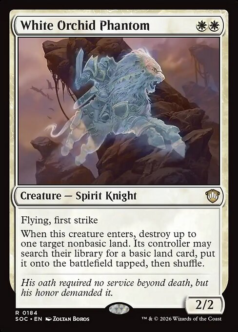 White Orchid Phantom - Secrets of Strixhaven Commander (#184) - Illustrated by Zoltan Boros - Magic: The Gathering Card