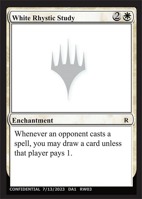 White Rhystic Study - Unknown Event Magic card