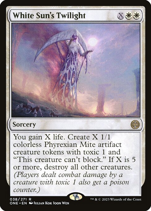 White Sun's Twilight - Phyrexia: All Will Be One (#38) - Illustrated by Julian Kok Joon Wen - Magic: The Gathering Card