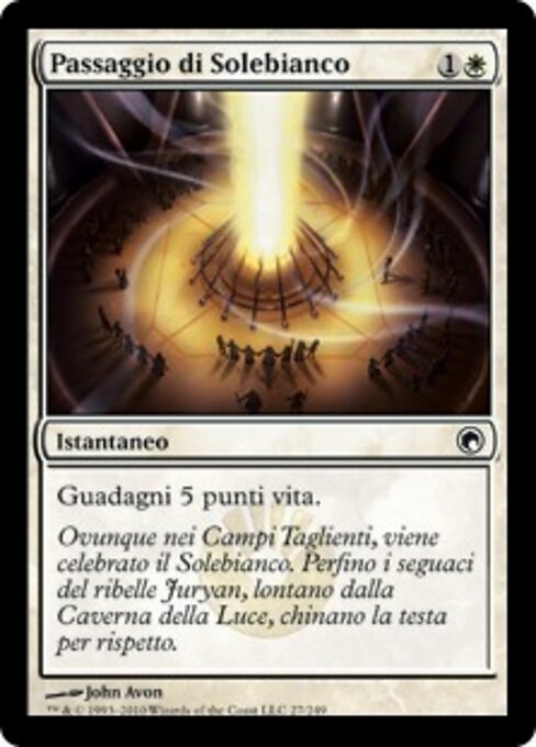 Weg der Weißen Sonne (Whitesun's Passage) - Scars of Mirrodin (#27) - Illustrated by John Avon - Magic: The Gathering Card