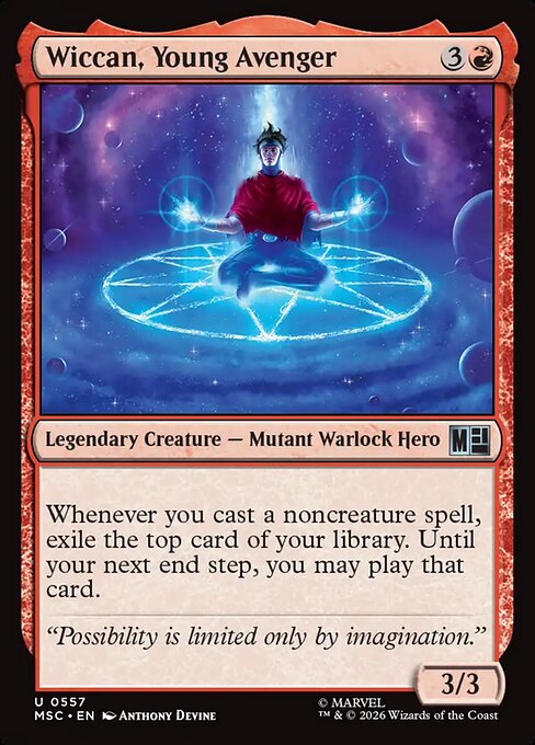 Wiccan, Young Avenger - Marvel Super Heroes Commander Magic card