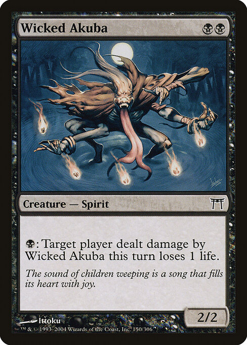 Wicked Akuba - Champions of Kamigawa Magic card
