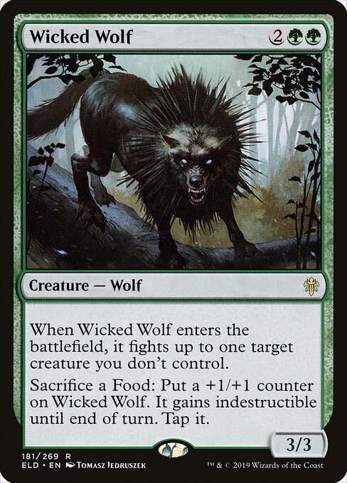 Wicked Wolf - Throne of Eldraine Magic card