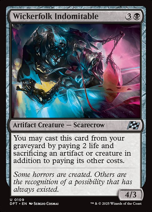Indomptable vannier (Wickerfolk Indomitable) - Aetherdrift (#109) - Illustrated by Sergio Cosmai - Magic: The Gathering Card