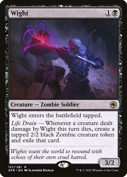 Wight - Adventures in the Forgotten Realms Magic card