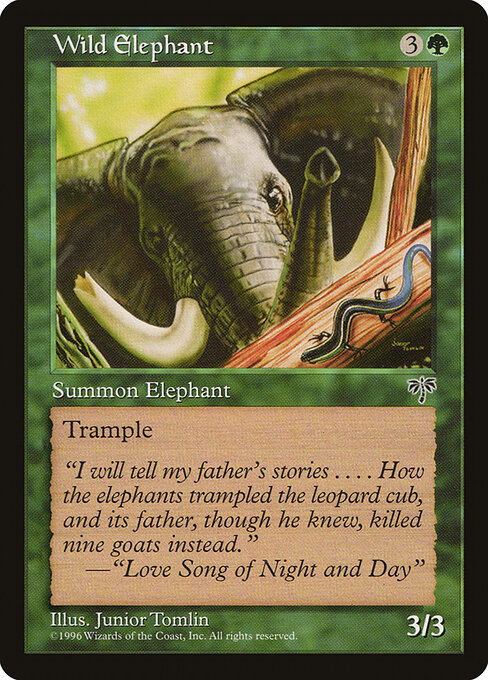 Wild Elephant - Mirage Magic card