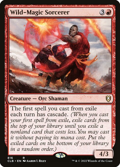 Wild-Magic Sorcerer - Commander Legends: Battle for Baldur's Gate (#816) - Illustrated by Aaron J. Riley - Magic: The Gathering Card