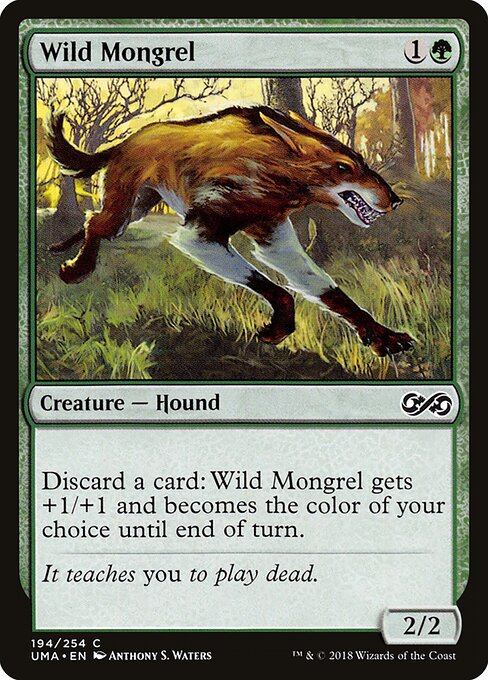 Wild Mongrel - Ultimate Masters (#194) - Illustrated by Anthony S. Waters - Magic: The Gathering Card