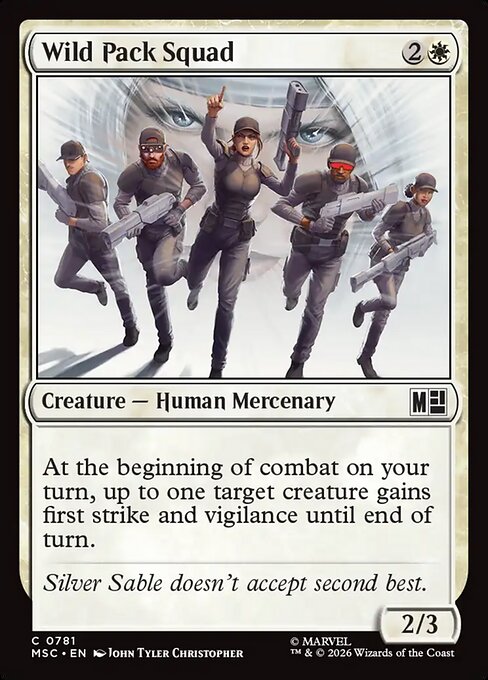 Wild Pack Squad - Marvel Super Heroes Commander (#781) - Illustrated by John Tyler Christopher - Magic: The Gathering Card