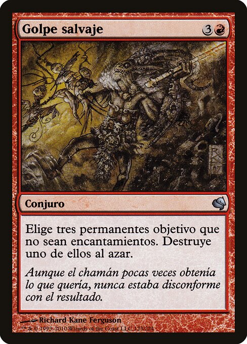 Golpe salvaje (Wild Swing) - Salvat 2011 (#123) - Illustrated by Richard Kane Ferguson - Magic: The Gathering Card
