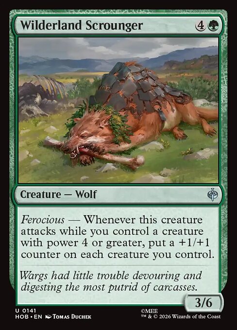 Profiteur de la Contrée Sauvage (Wilderland Scrounger) - The Hobbit (#141) - Illustrated by Tomas Duchek - Magic: The Gathering Card