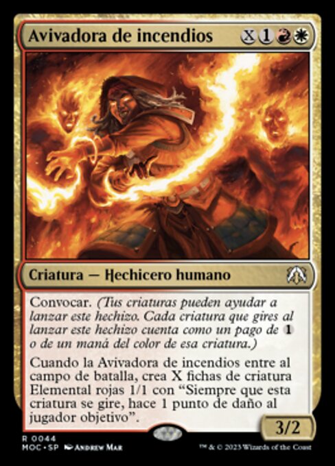 Éveilleuse de Grégefeu (Wildfire Awakener) - March of the Machine Commander (#131) - Illustrated by Andrew Mar - Magic: The Gathering Card