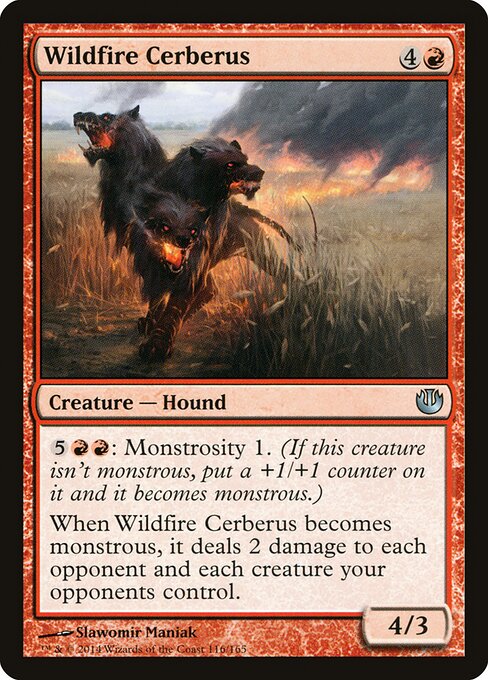 Wildfire Cerberus - Journey into Nyx Magic card