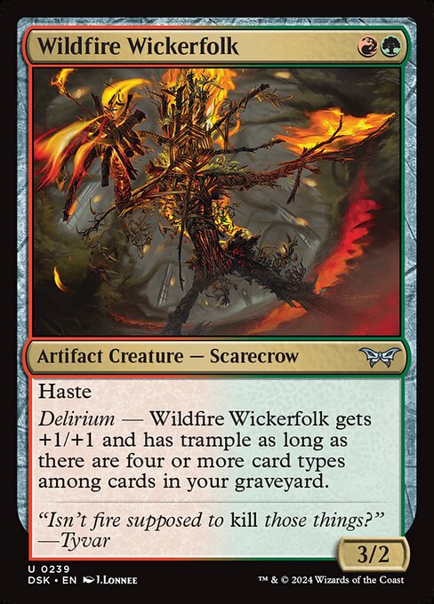 Wildfire Wickerfolk - Duskmourn: House of Horror Magic card
