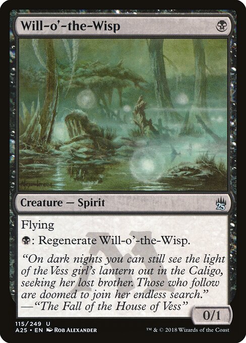 Will-o'-the-Wisp - Masters 25 Magic card