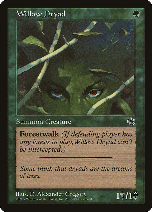 Willow Dryad - Portal Magic card