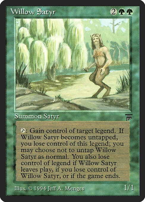 Willow Satyr - Legends (#212) - Illustrated by Jeff A. Menges - Magic: The Gathering Card