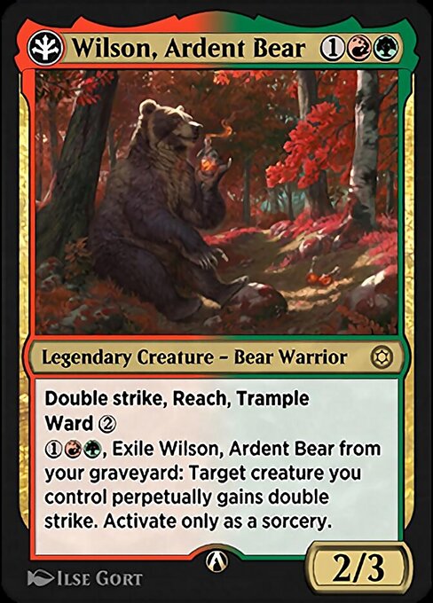 Wilson, Ardent Bear - Alchemy Horizons: Baldur's Gate (#19r) - Illustrated by Ilse Gort - Magic: The Gathering Card