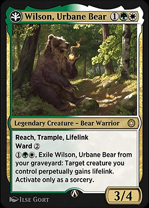Wilson, Urbane Bear - Alchemy Horizons: Baldur's Gate (#19w) - Illustrated by Ilse Gort - Magic: The Gathering Card