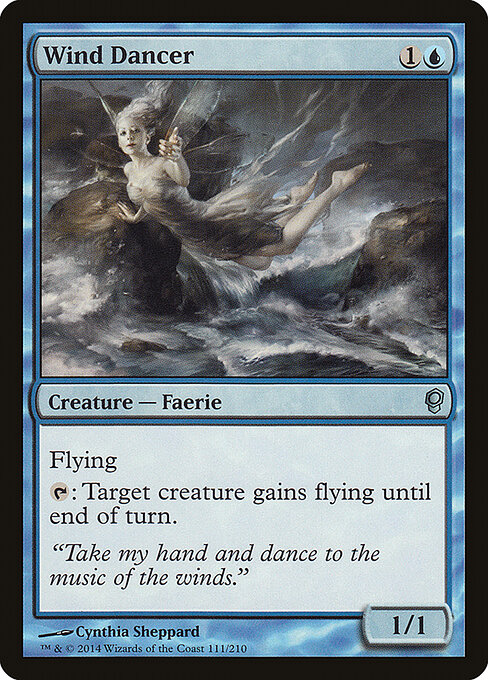 風の踊り手 (Wind Dancer) - Conspiracy (#111) - Illustrated by Cynthia Sheppard - Magic: The Gathering Card
