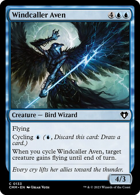 Windcaller Aven - Commander Masters Magic card