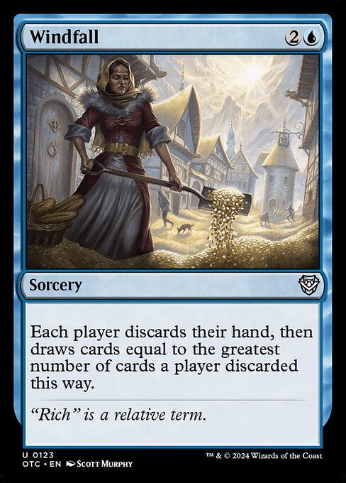 Windfall - Outlaws of Thunder Junction Commander Magic card