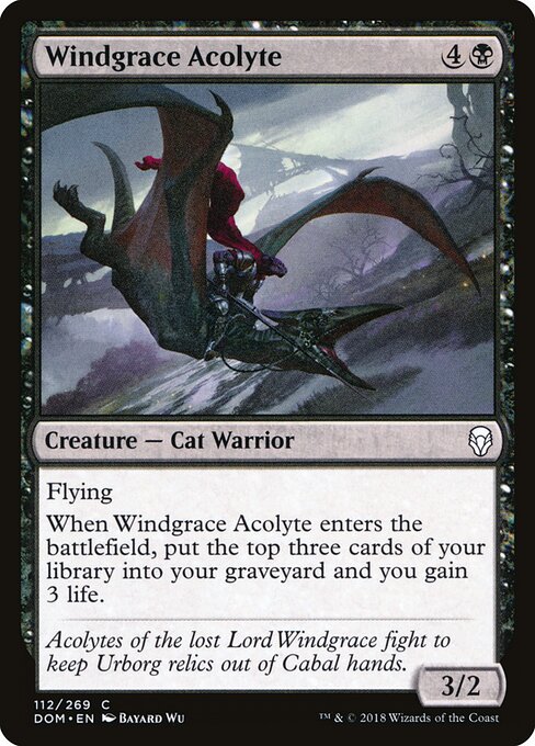 Windgrace Acolyte - Dominaria (#112) - Illustrated by Bayard Wu - Magic: The Gathering Card
