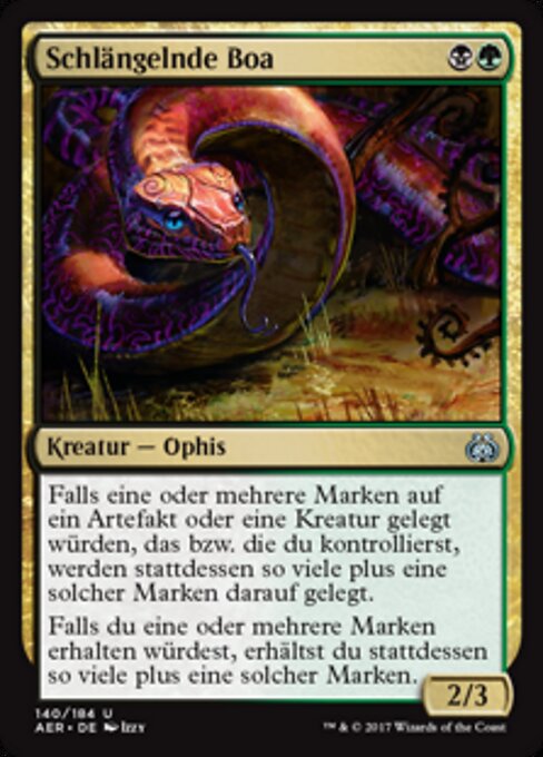 Costrittore Sinuoso (Winding Constrictor) - Fallout (#223) - Illustrated by Crystal Sully - Magic: The Gathering Card