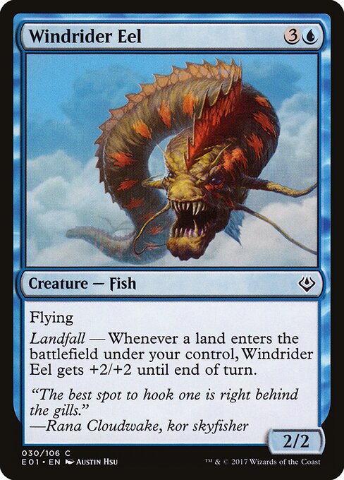 Windrider Eel - Archenemy: Nicol Bolas (#30) - Illustrated by Austin Hsu - Magic: The Gathering Card