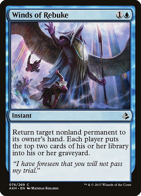 Winds of Rebuke - Amonkhet (#76) - Illustrated by Mathias Kollros - Magic: The Gathering Card