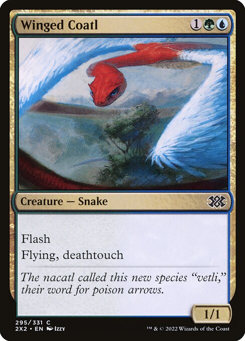 Winged Coatl - Double Masters 2022 Magic card