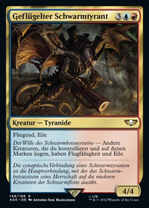 有翼虫巢暴君 (Winged Hive Tyrant) - Warhammer 40,000 Commander (#148) - Illustrated by Antonio José Manzanedo - Magic: The Gathering Card