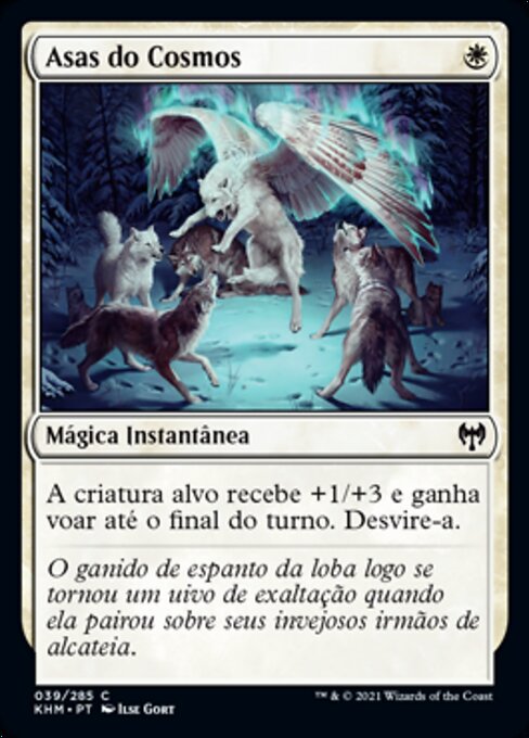 Schwingen des Kosmos (Wings of the Cosmos) - Kaldheim (#39) - Illustrated by Ilse Gort - Magic: The Gathering Card