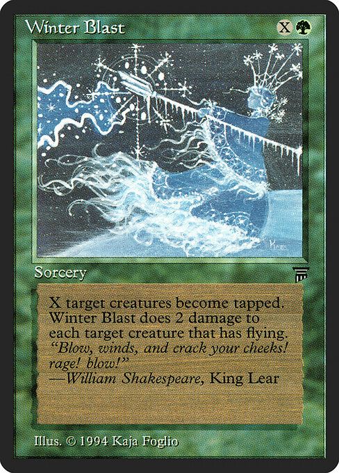 Winter Blast - Fourth Edition Foreign Black Border (#290) - Illustrated by Kaja Foglio - Magic: The Gathering Card