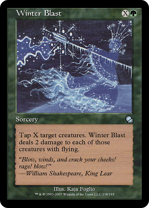 Winter Blast - Masters Edition (#138) - Illustrated by Kaja Foglio - Magic: The Gathering Card