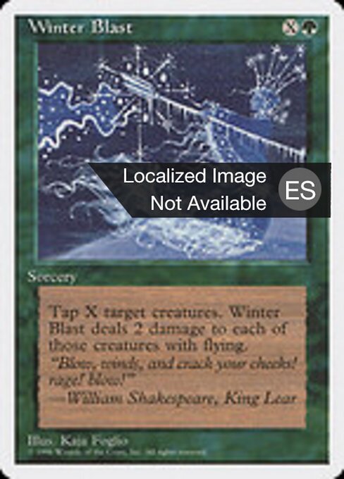Rafale hivernale (Winter Blast) - Fifth Edition (#343) - Illustrated by Kaja Foglio - Magic: The Gathering Card