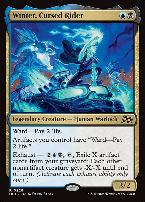 Winter, Cursed Rider - Aetherdrift (#228) - Illustrated by Daren Bader - Magic: The Gathering Card