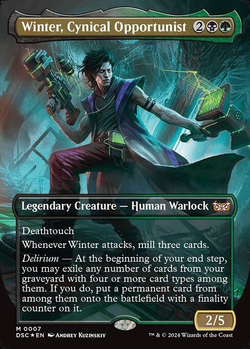Winter, Cynical Opportunist - Duskmourn: House of Horror Commander Magic card