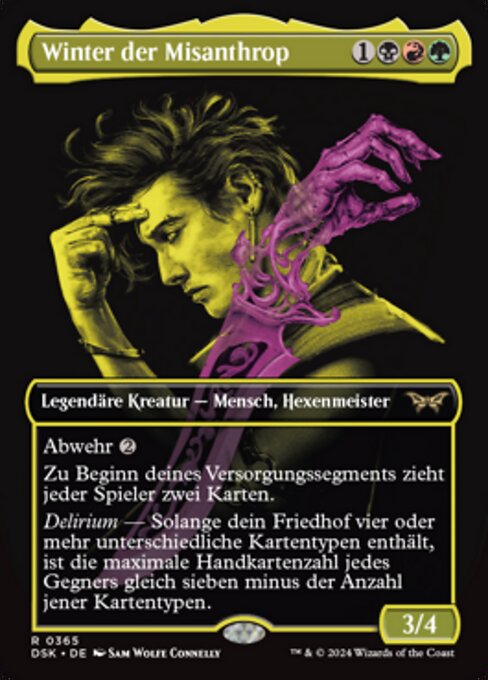 Winter, Misanthropic Guide - Duskmourn: House of Horror Promos (#240p) - Illustrated by Jodie Muir - Magic: The Gathering Card