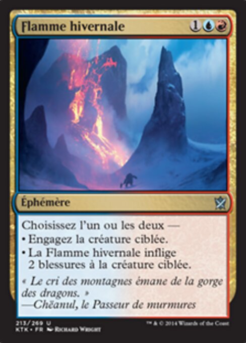 Llama invernal (Winterflame) - Khans of Tarkir (#213) - Illustrated by Richard Wright - Magic: The Gathering Card